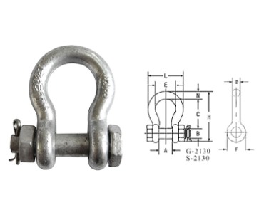 Shackle-G2130 US BOLT TYPE ANCHOR SHACKLE